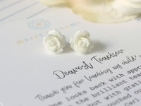 Flower Earrings Personalized Teacher Gift